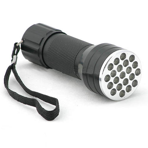21 ultraviolet UV LED flashlight can be used to charge nitesiters brighter than tritium or other radioactive sights as well as finding scorpions at night